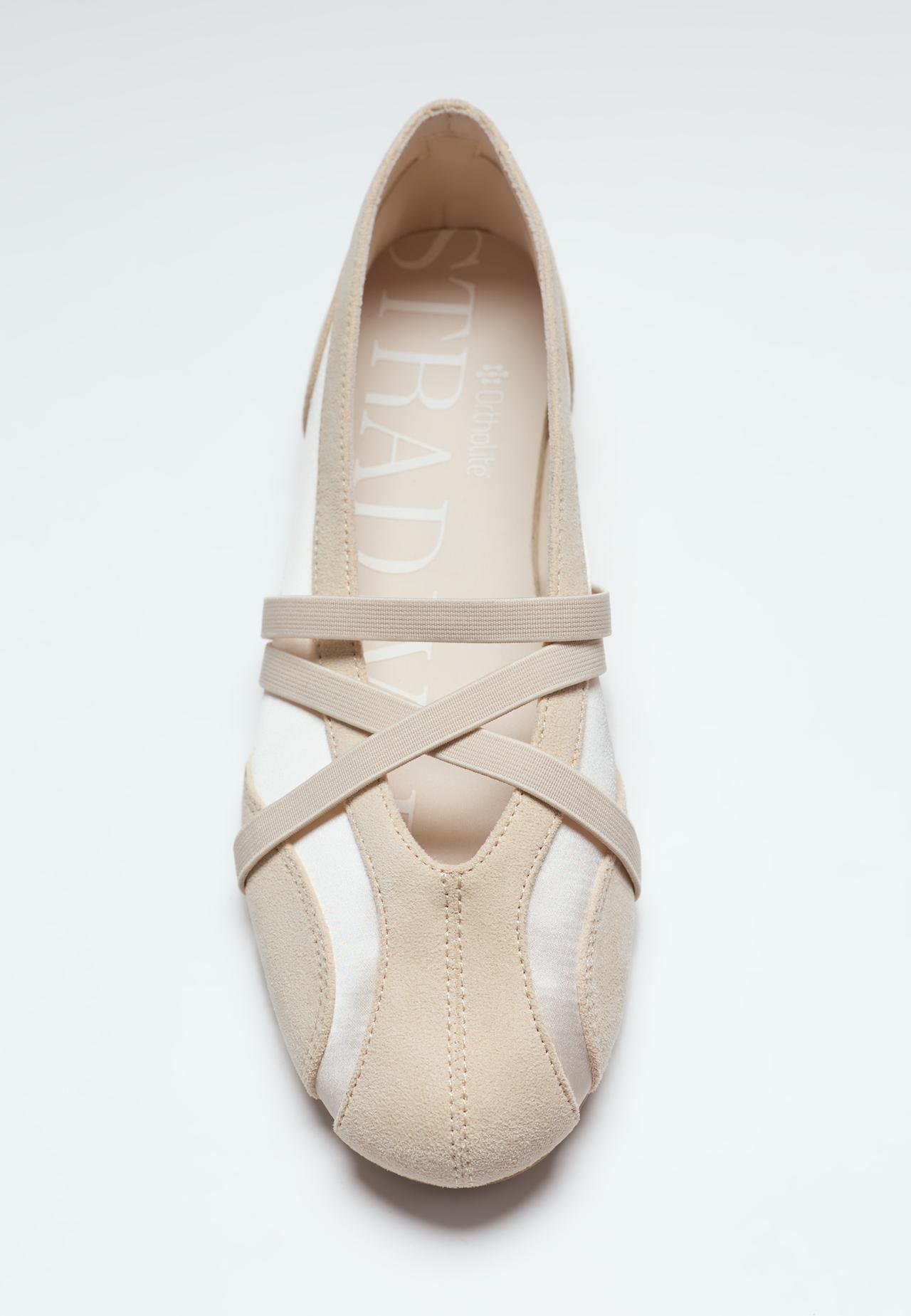 Extra-flexible strap sneakerinas — ECRU