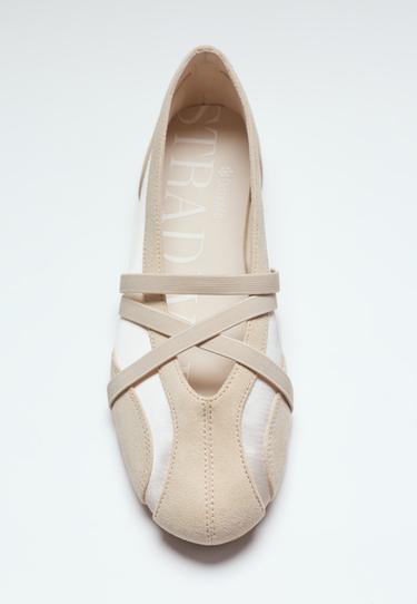 Extra-flexible strap sneakerinas — ECRU 1