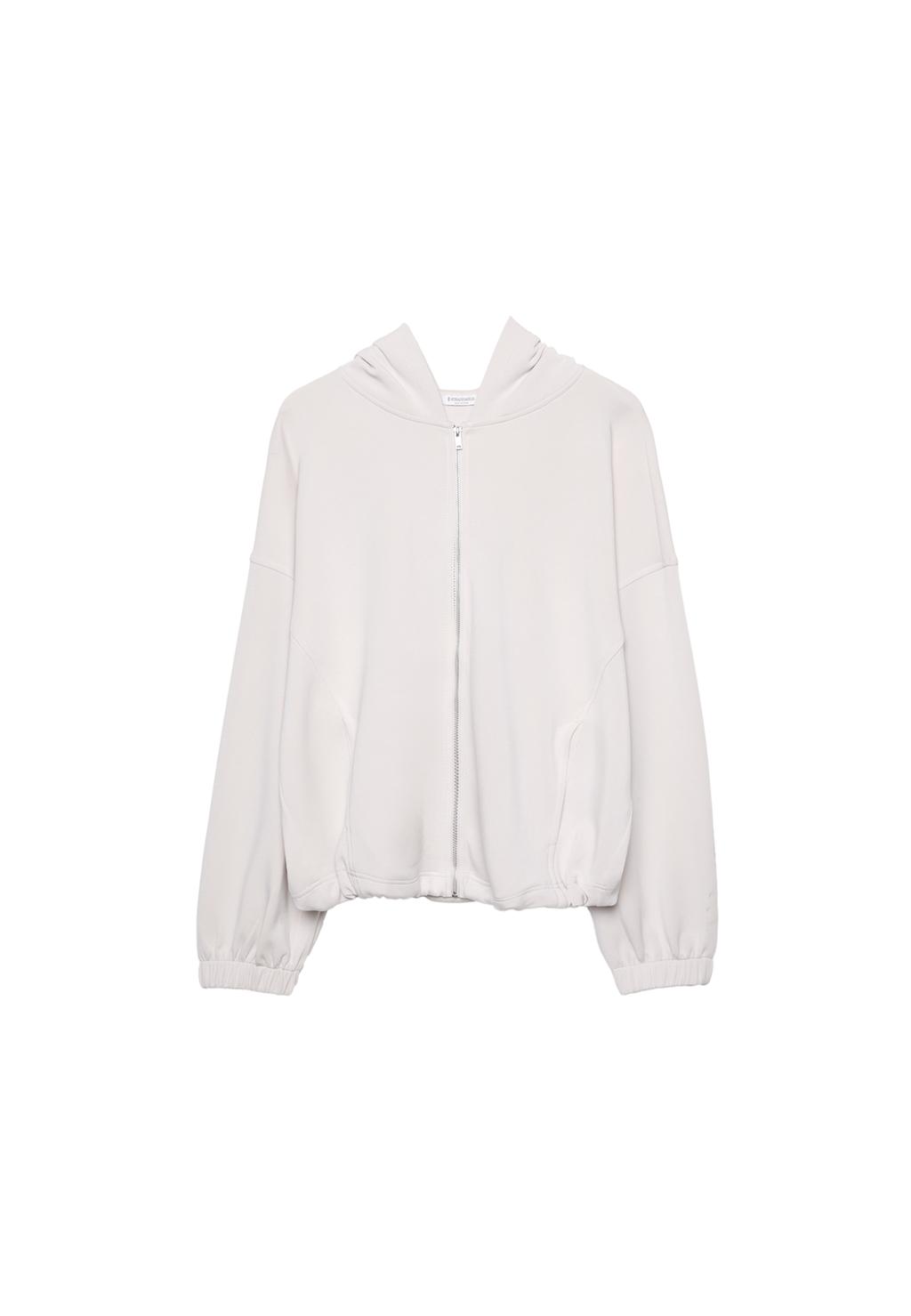 Sweat-shirt capuche bouffante toucher doux