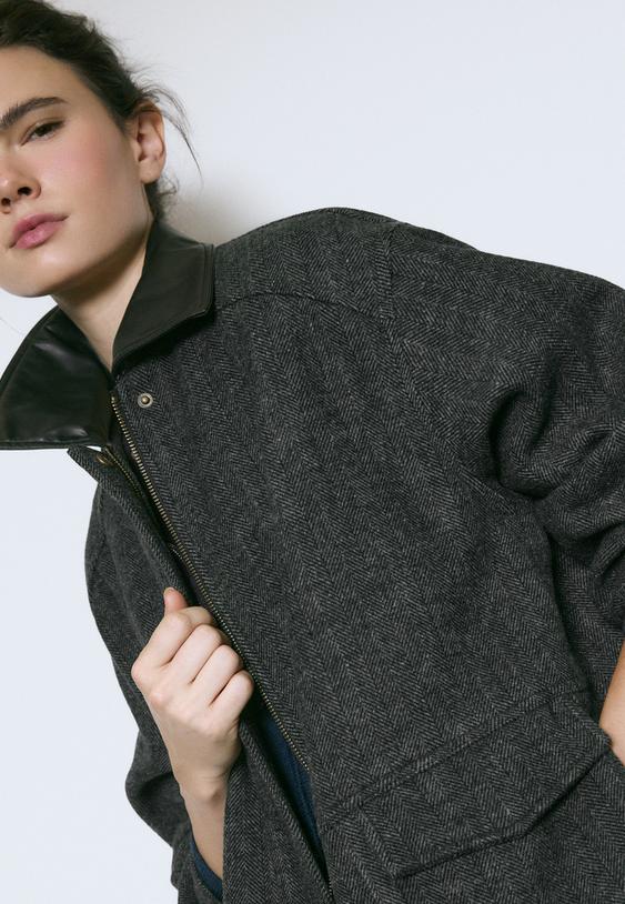 cazadora bolsillos espiga