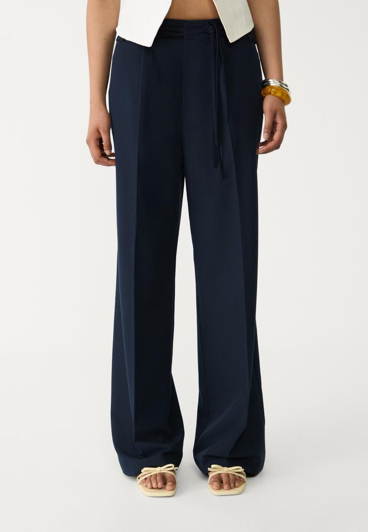 pantalon super wide leg cinturones