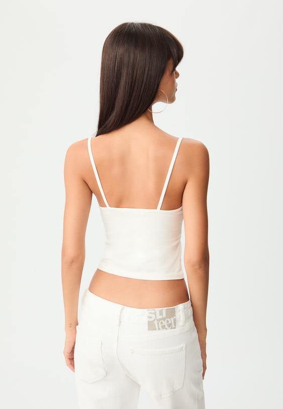 strappy top with front knot