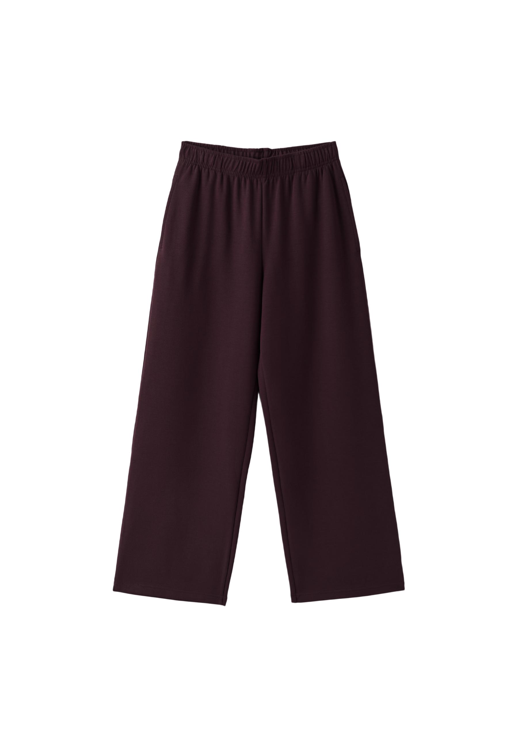 Wide-leg jogger trousers — Dark purple