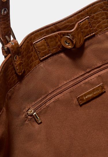 Studded handle shopper bag — Pale camel 5
