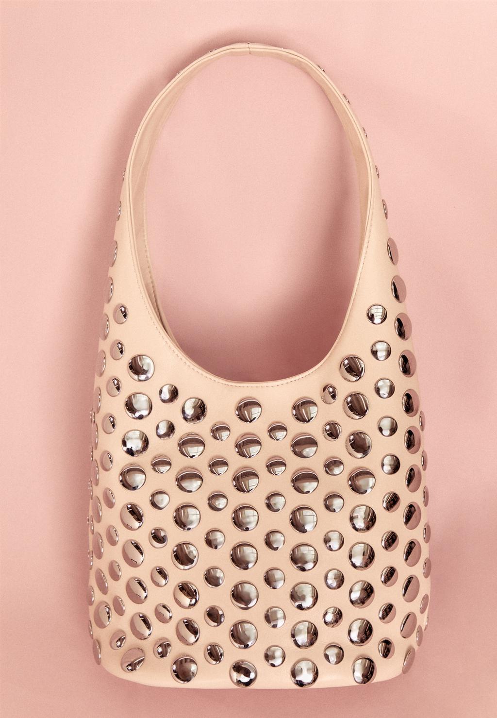 Studded shoulder bag