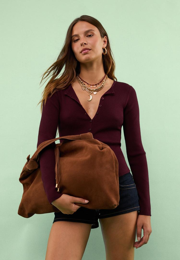 sac a epaule a nuds en cuir