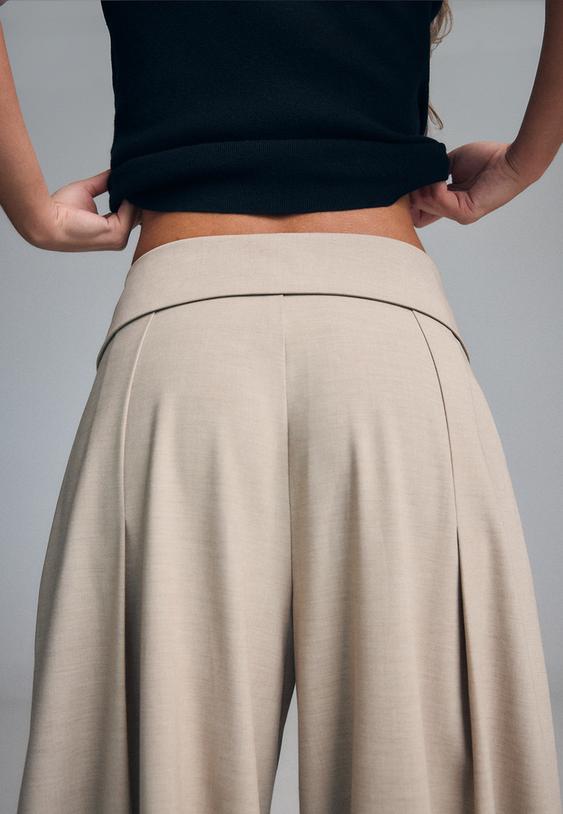 pantalon wide leg cintura vuelta l04615152