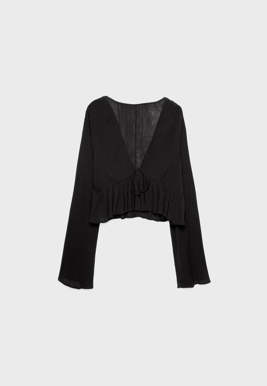 Camisa lazada volantes