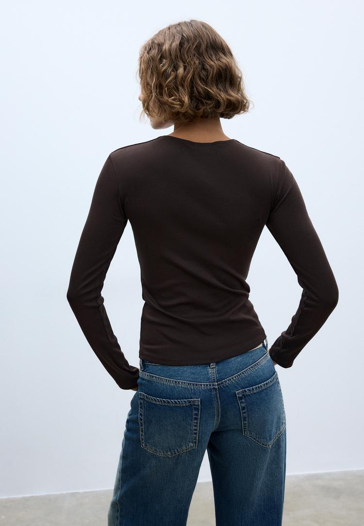 uzun kollu basic t shirt