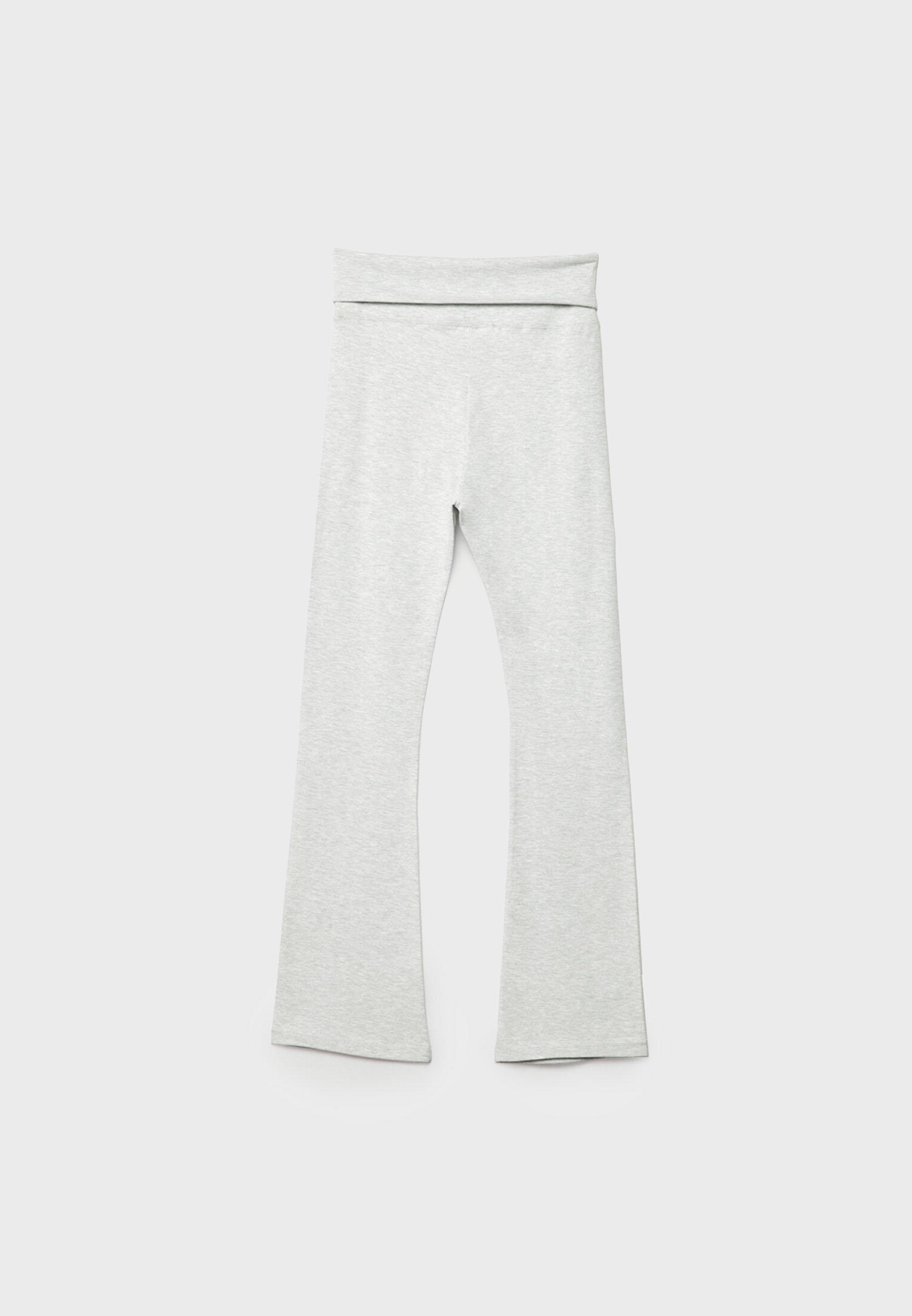 Flared leggings — Grey melange