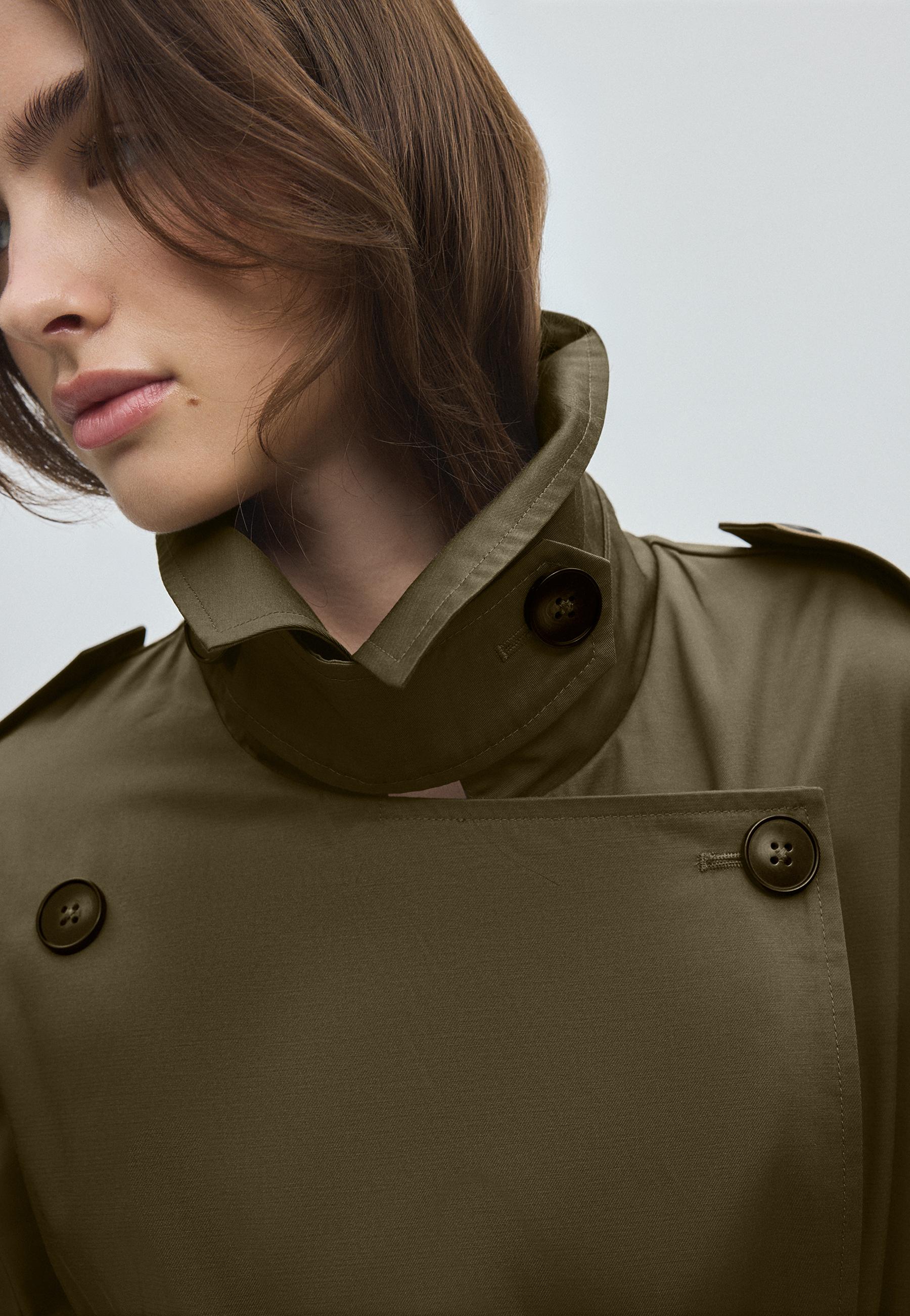 Long basic trench coat — Khaki