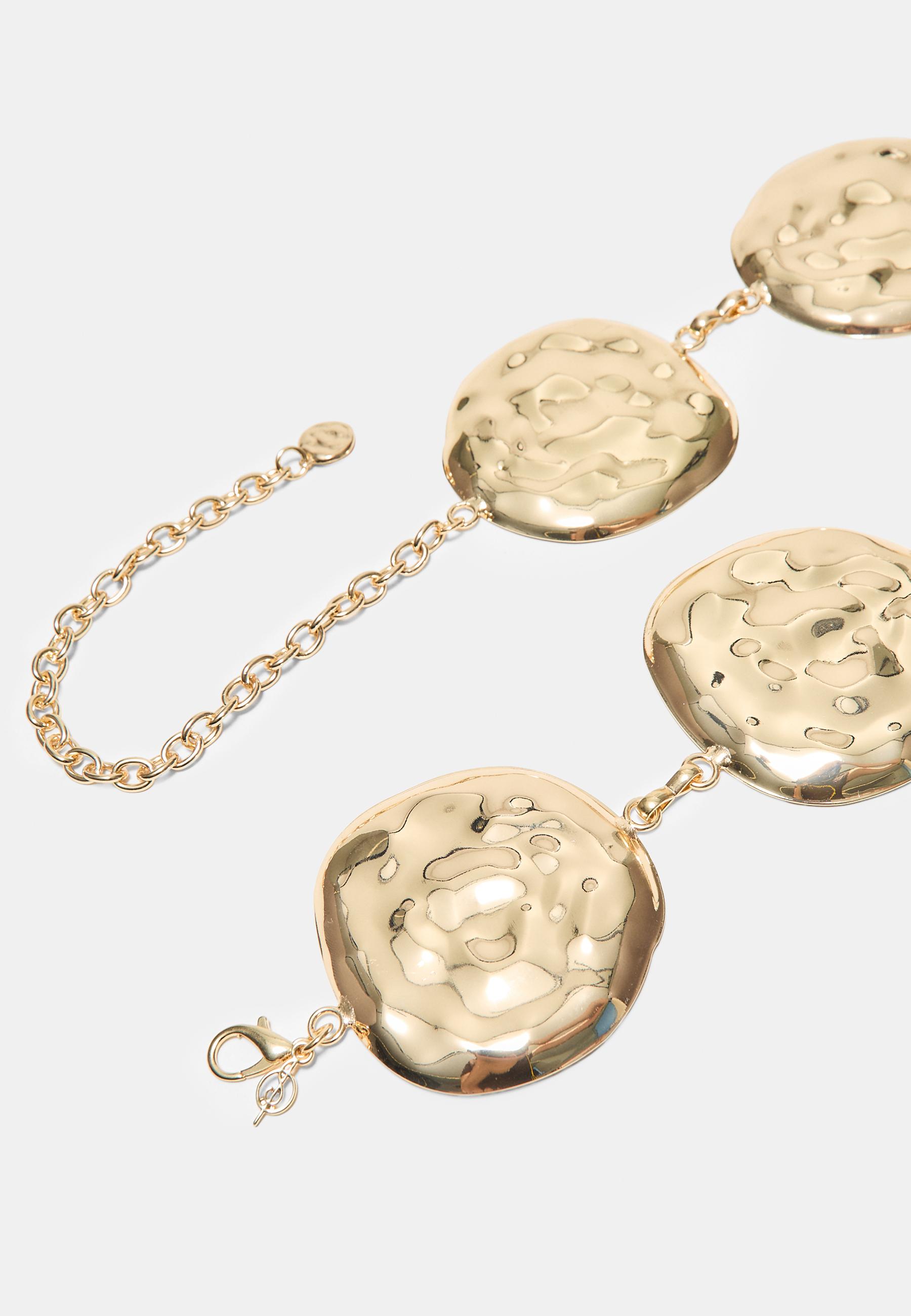 Large circle metal belt — Gold