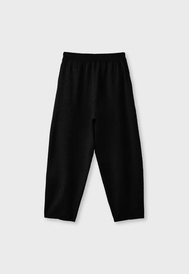 Barrel-fit knit trousers — Black 8