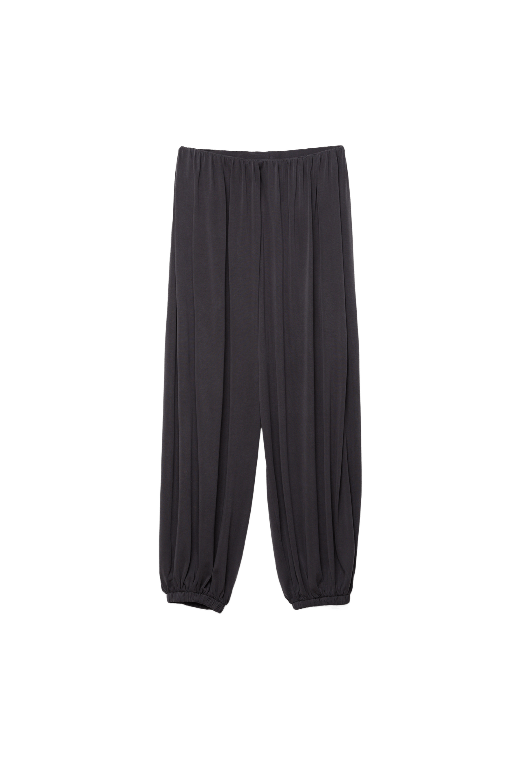 Soft-touch flowing balloon trousers — Dark grey