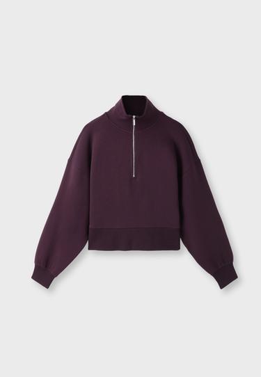 B10 Zip-up sweatshirt with lapel collar — Dark purple 7