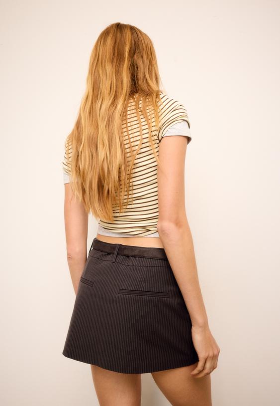 mini skort with belt