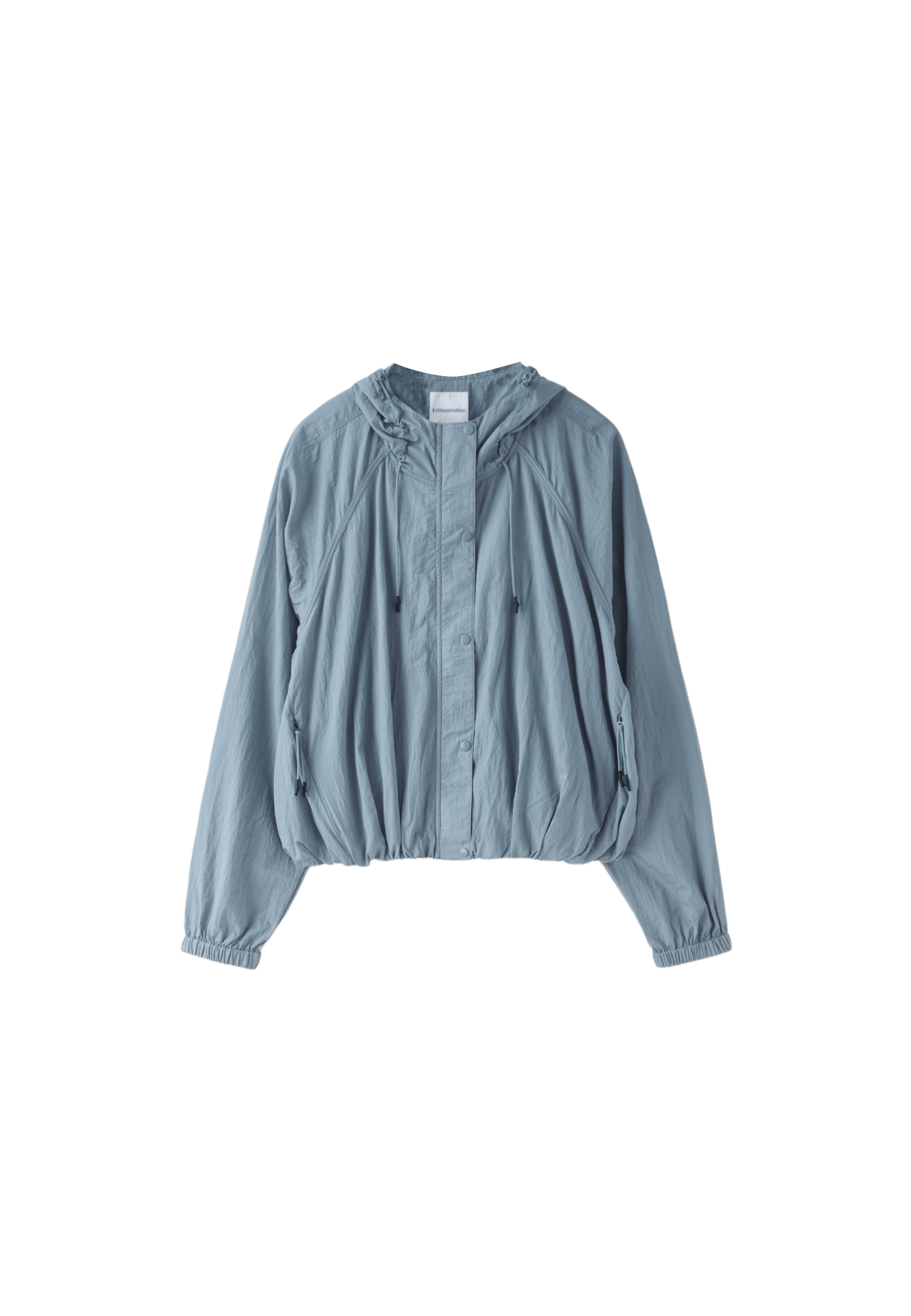 Gathered cropped jacket — Sky blue