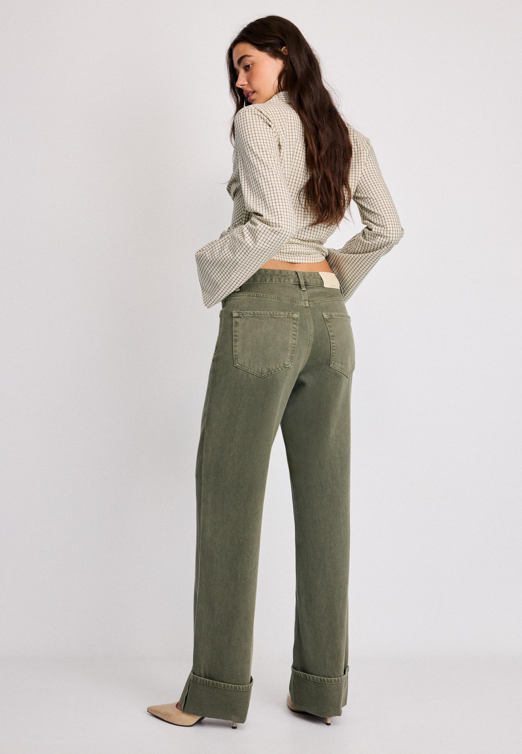 Stradivarius D92 straight geniş paça jean