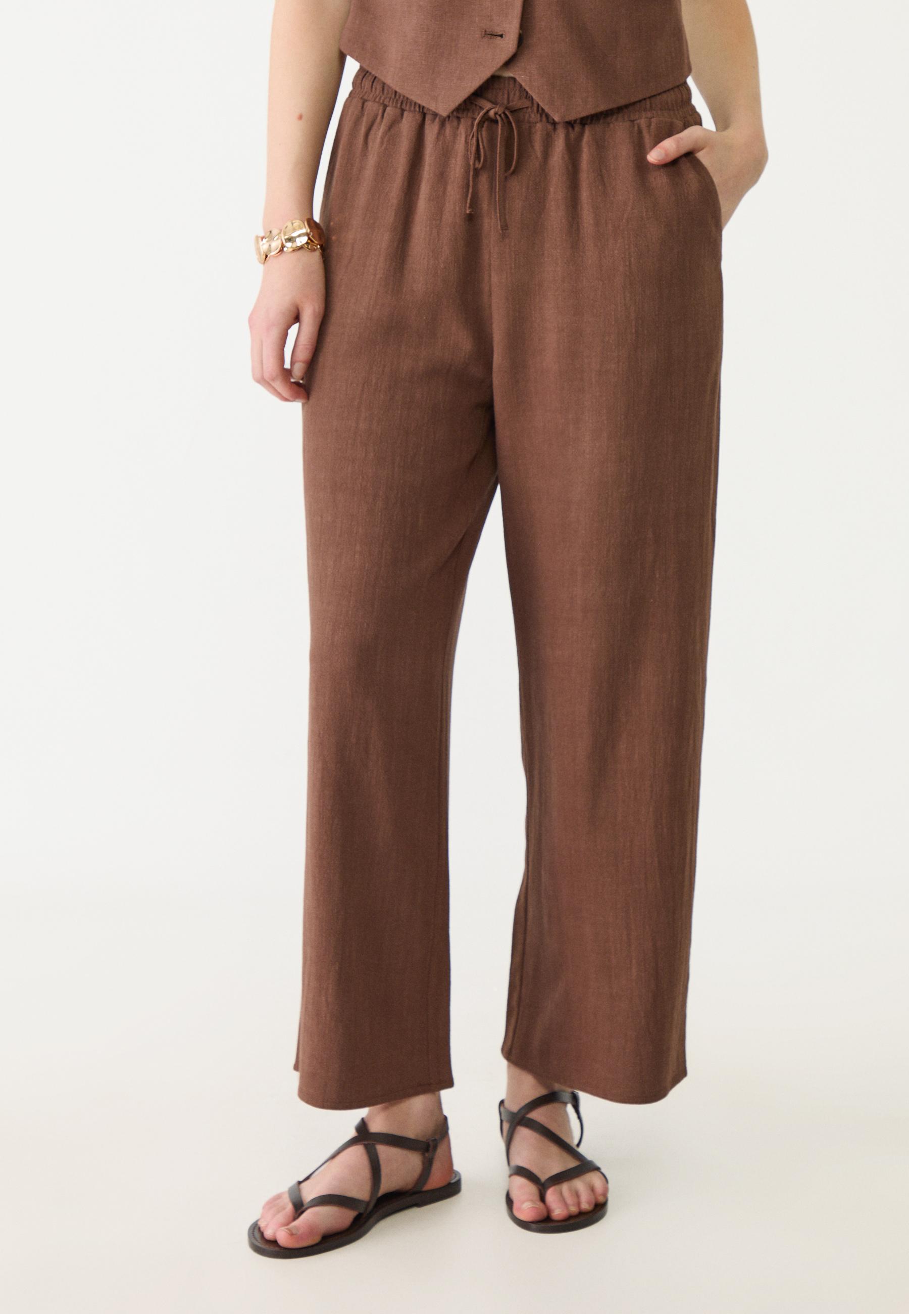 Keten Karışımlı Culotte Pantolon - Görsel 2