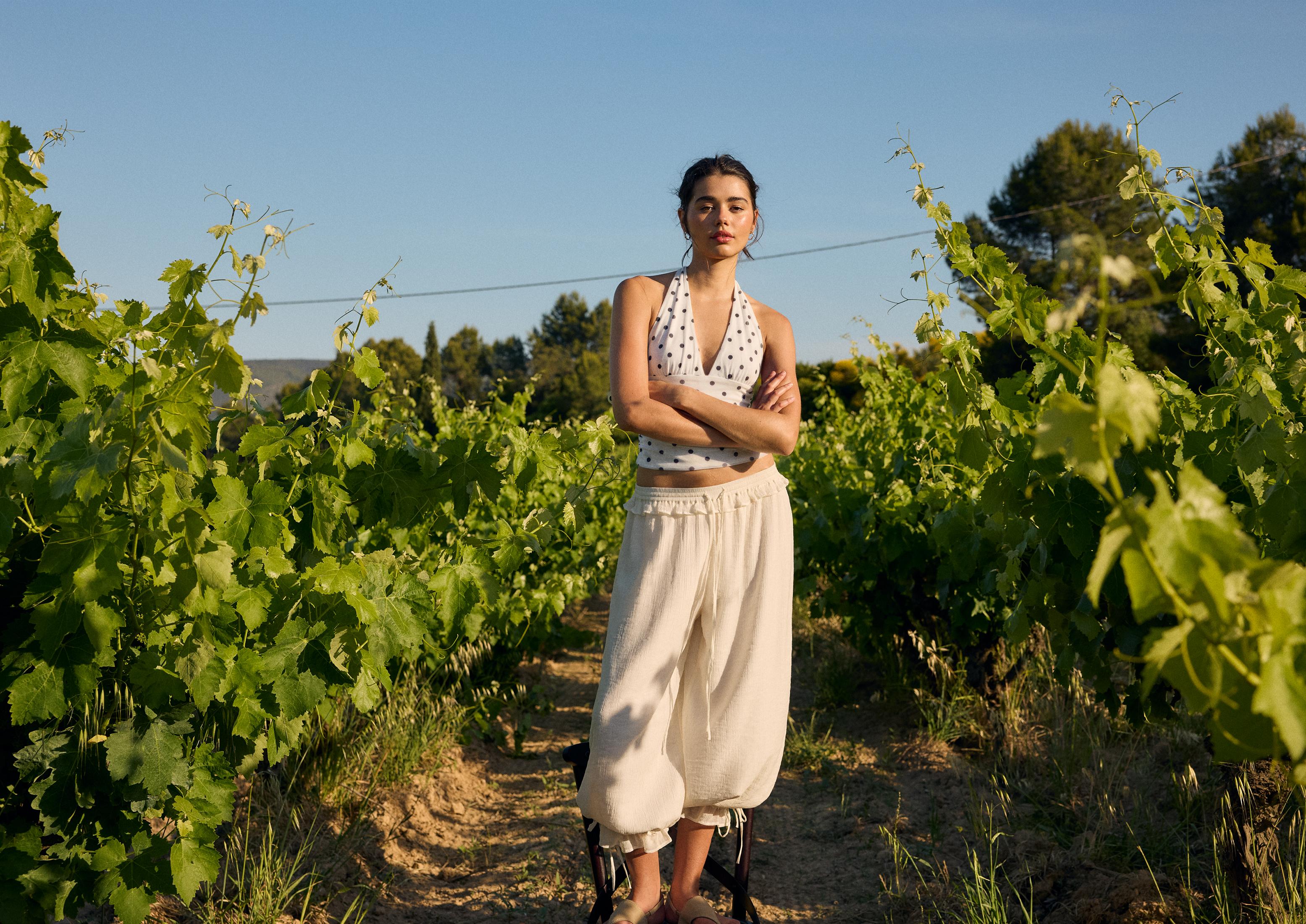 Lace sarouel trousers — Ecru