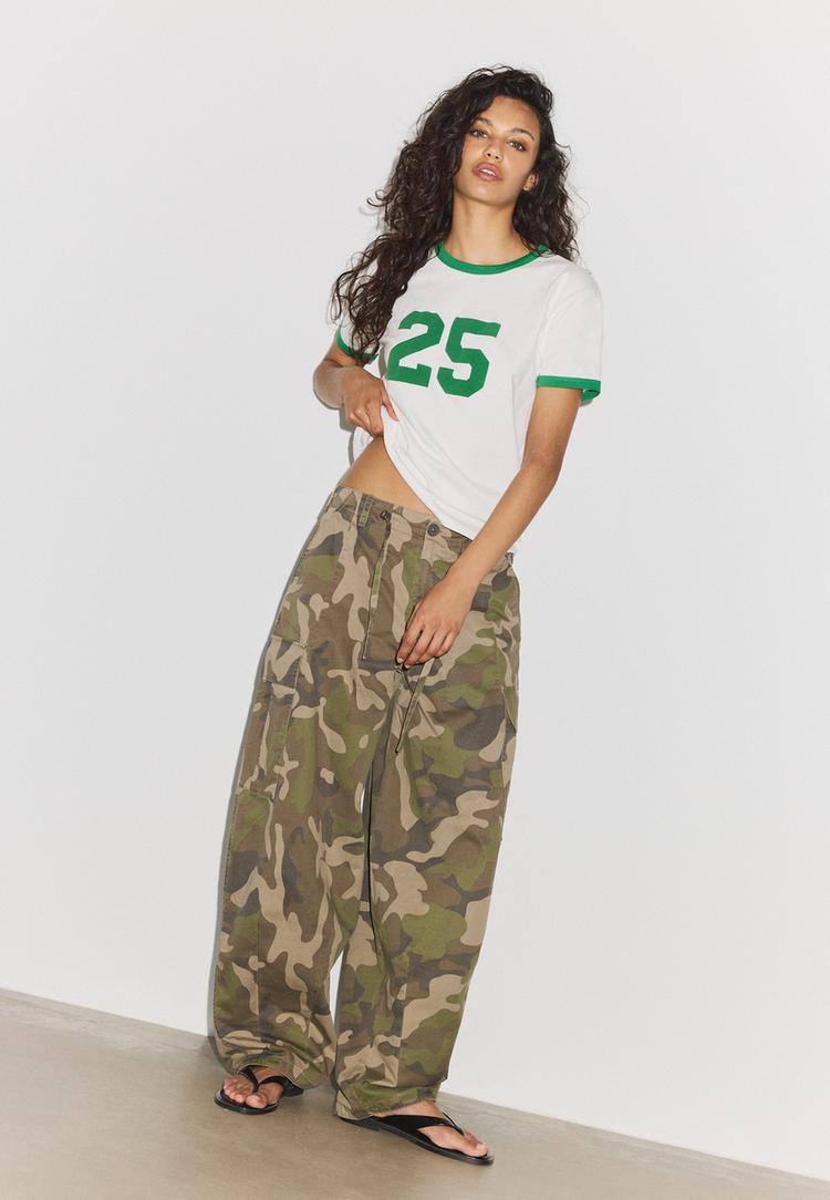 pantalon cargo estampado