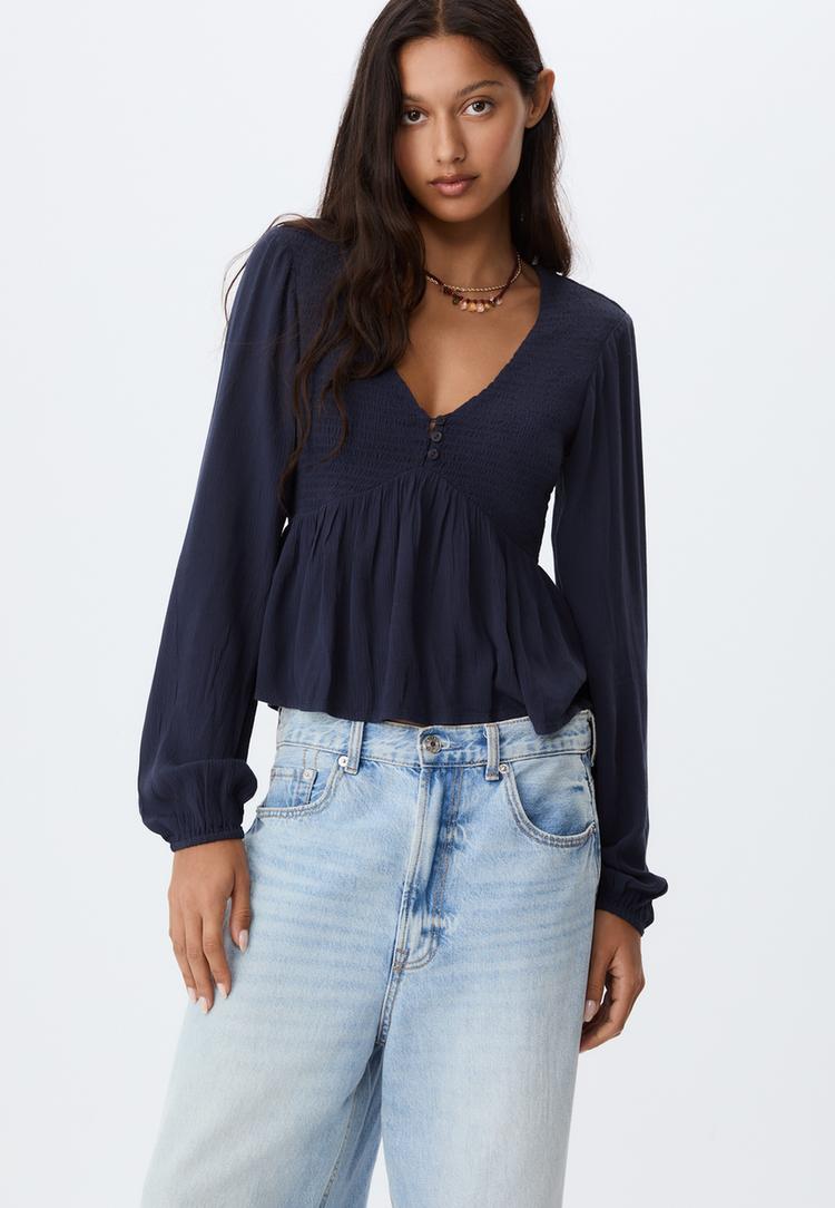 blouse fluide manches longues