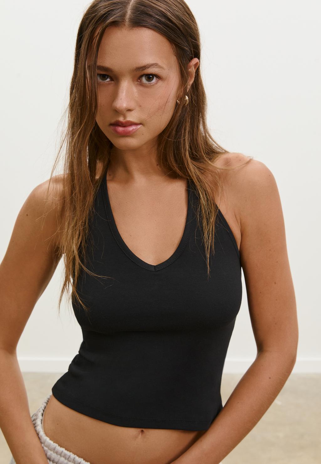Tied halter top