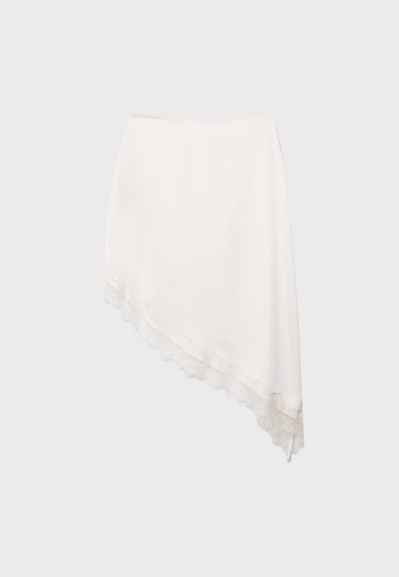 Asimetrik saten etek - Görsel 8