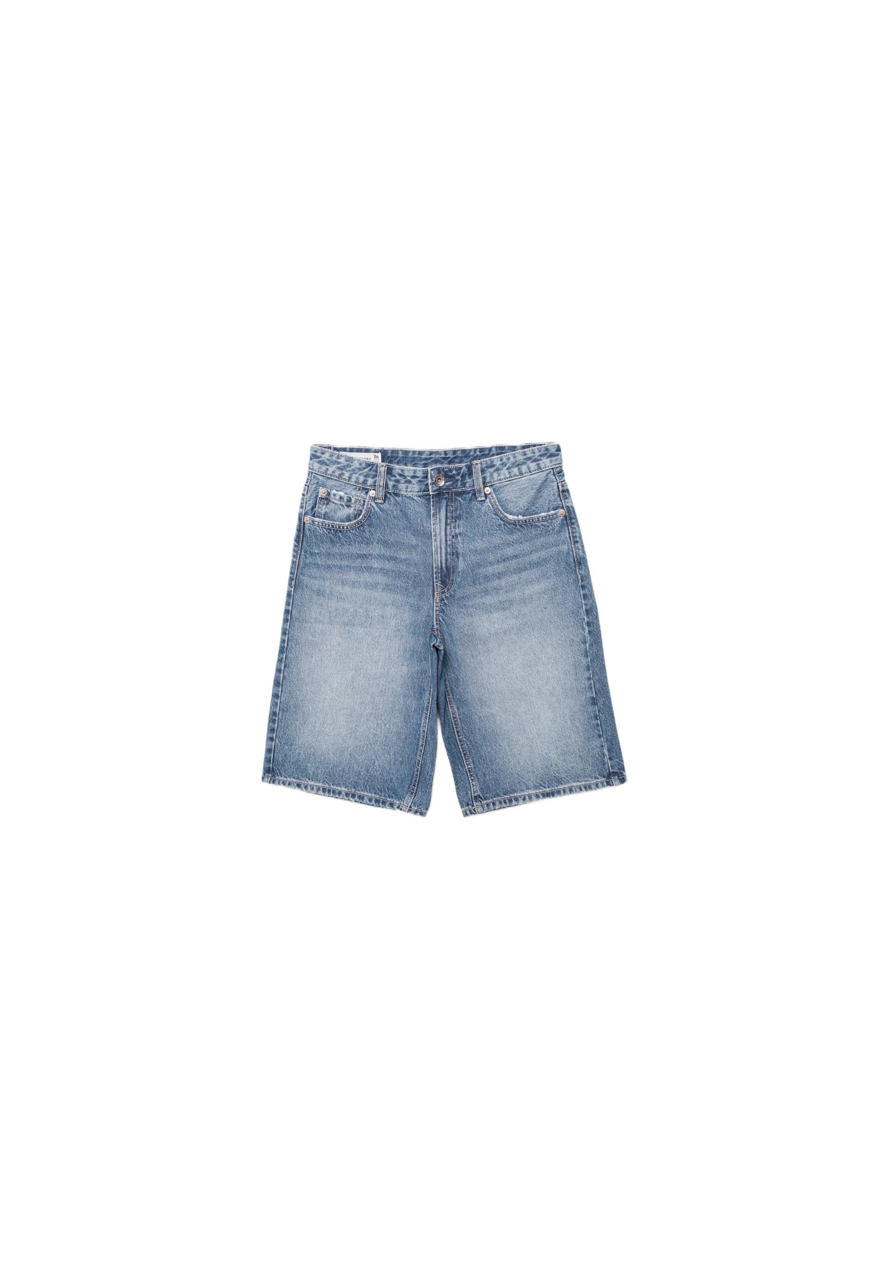 Baggy denim Bermuda shorts — MEDIUM LIGHT BLUE DENIM