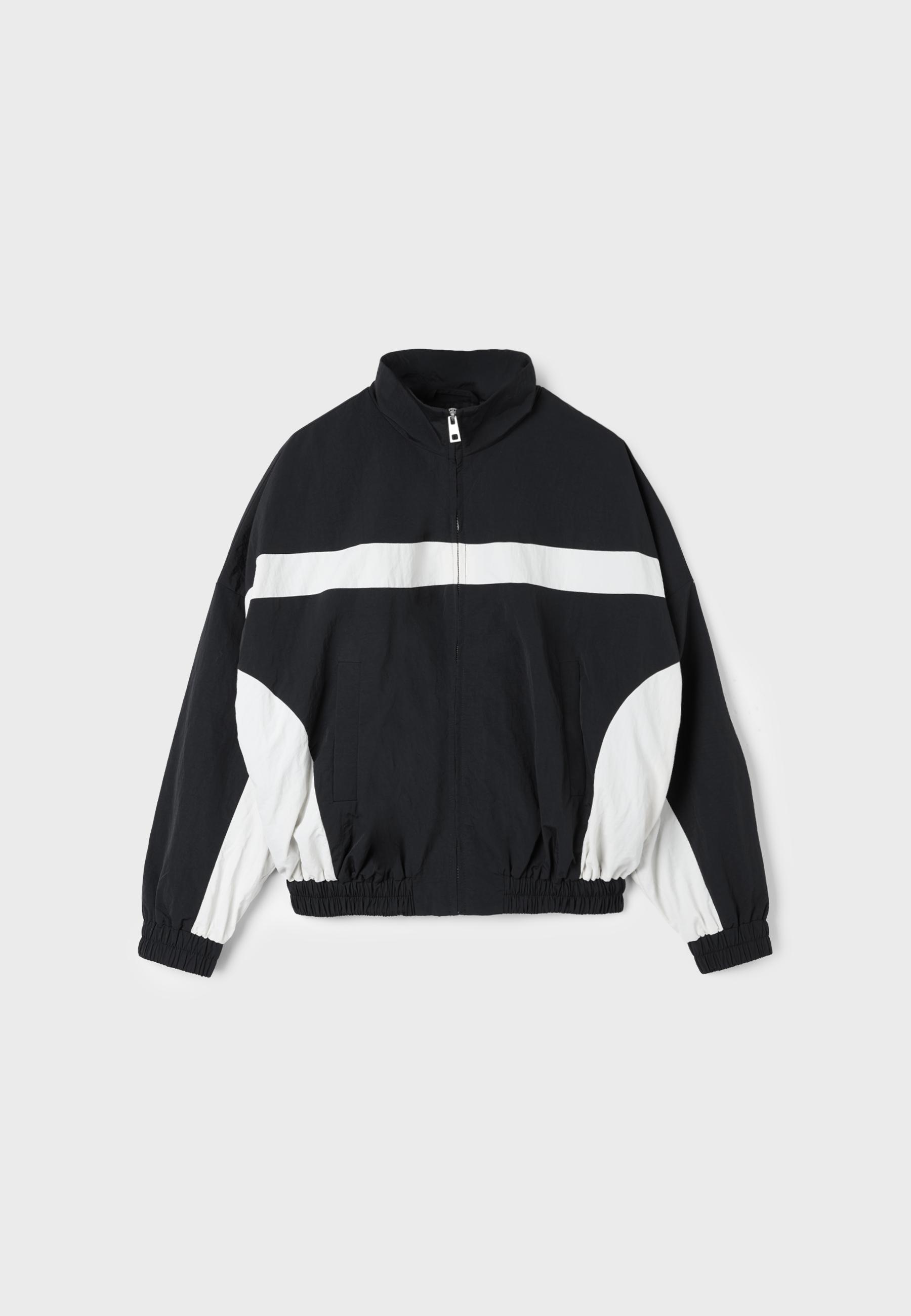 Technical windbreaker jacket — Black