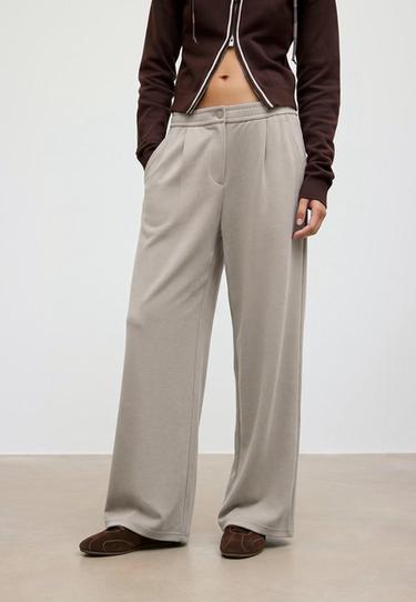 Soft-touch darted trousers — Beige 3