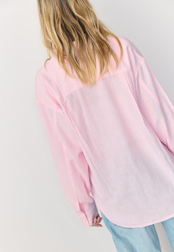 chemise fluide effet lin