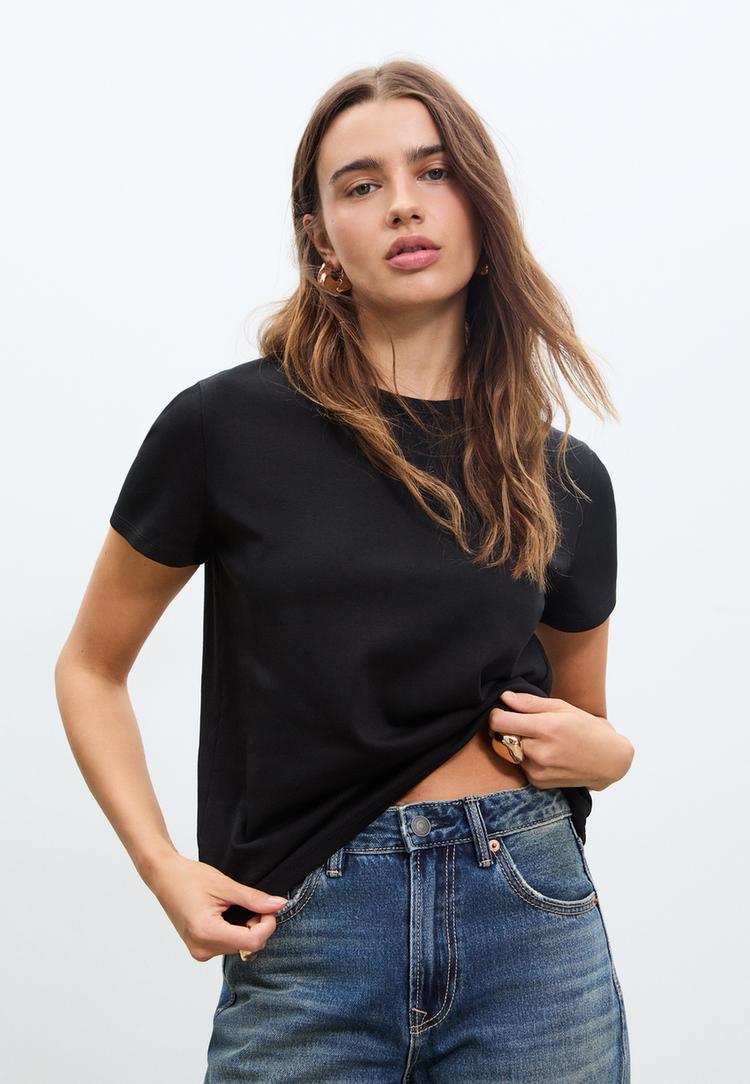 camiseta basica regular tacto suave