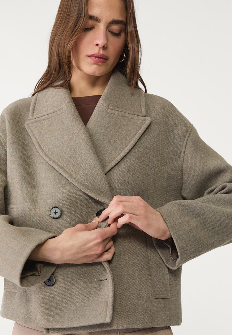 manteau croise court