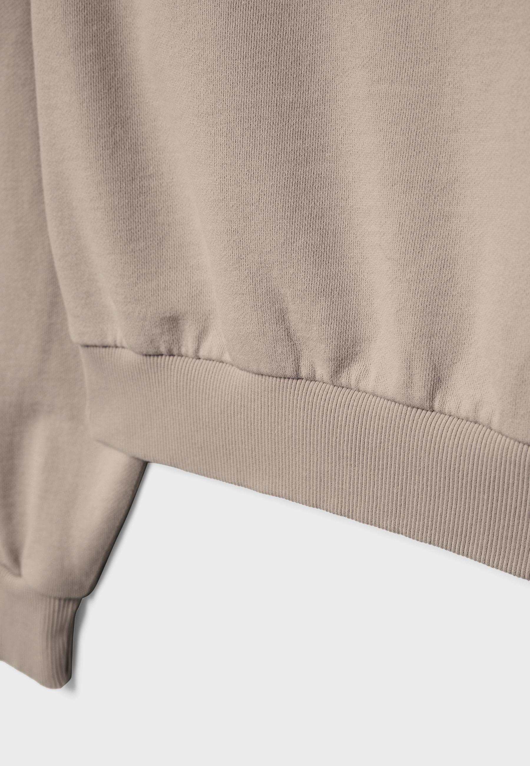 Washed effect cropped sweatshirt — Beige