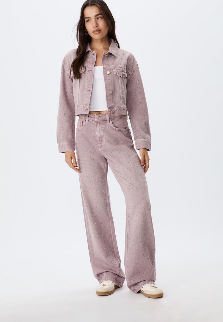 cazadora denim brillos