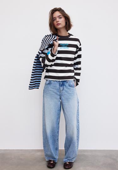 Striped sweatshirt — Brown 2