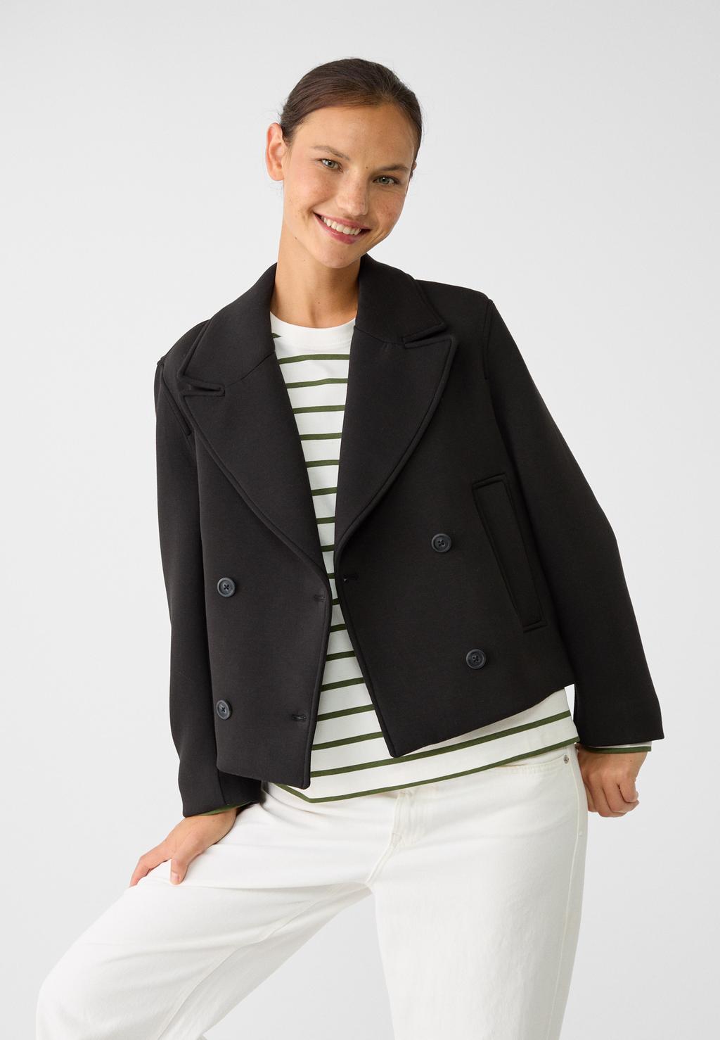 Manteau court croisé