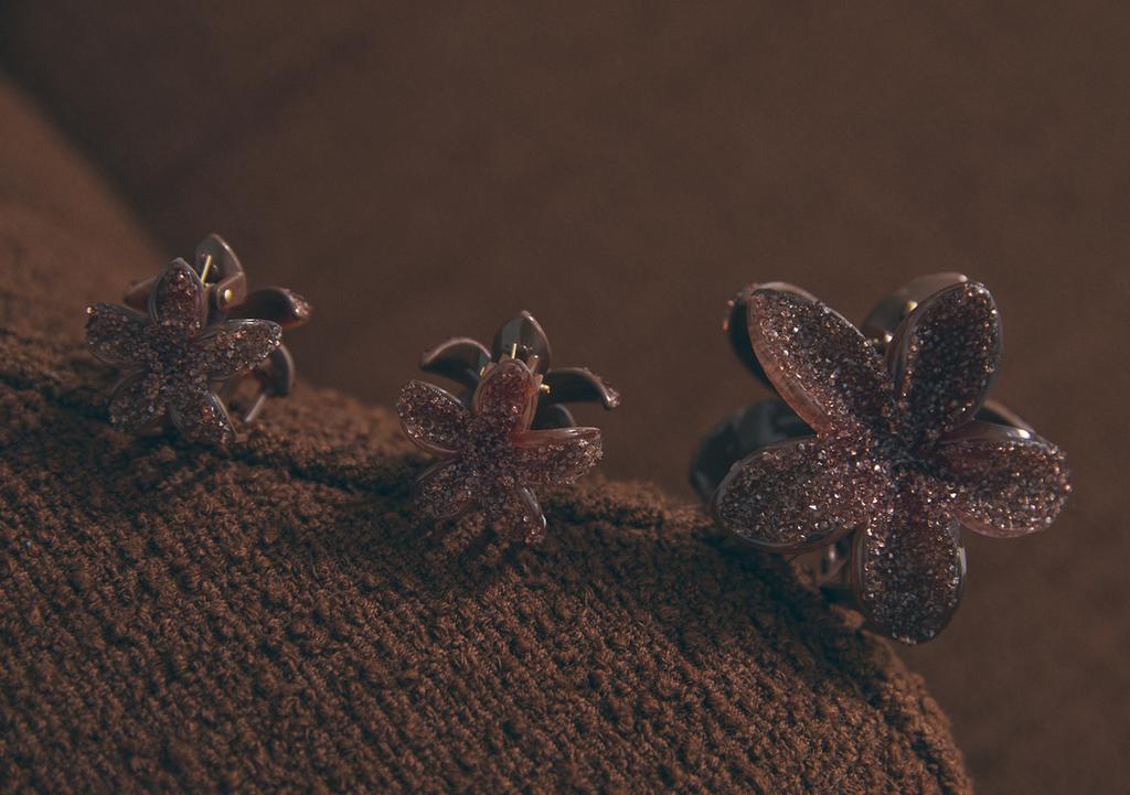 Lot de 3 pinces à cheveux fleur