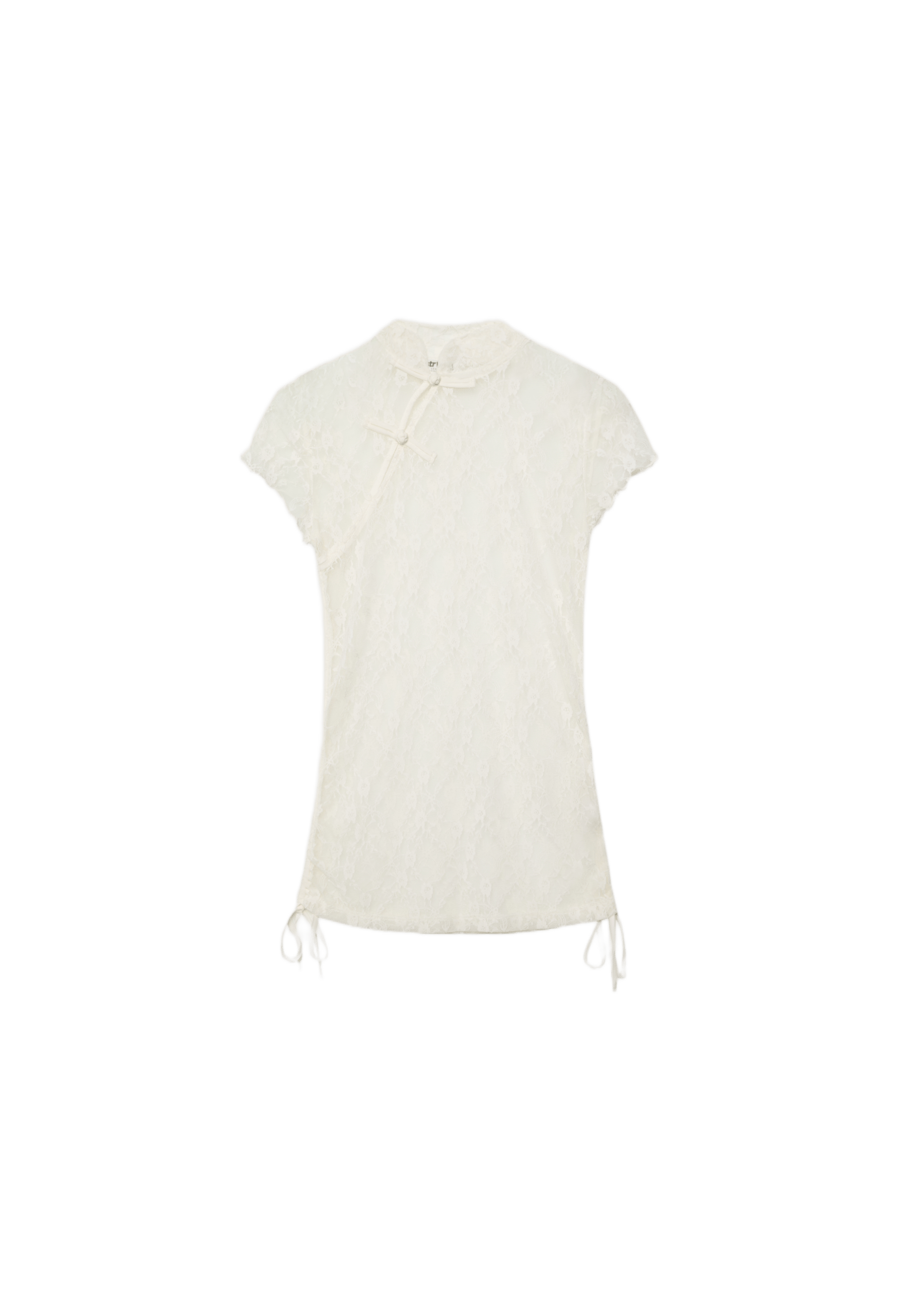 Short sleeve lace T-shirt — Ecru