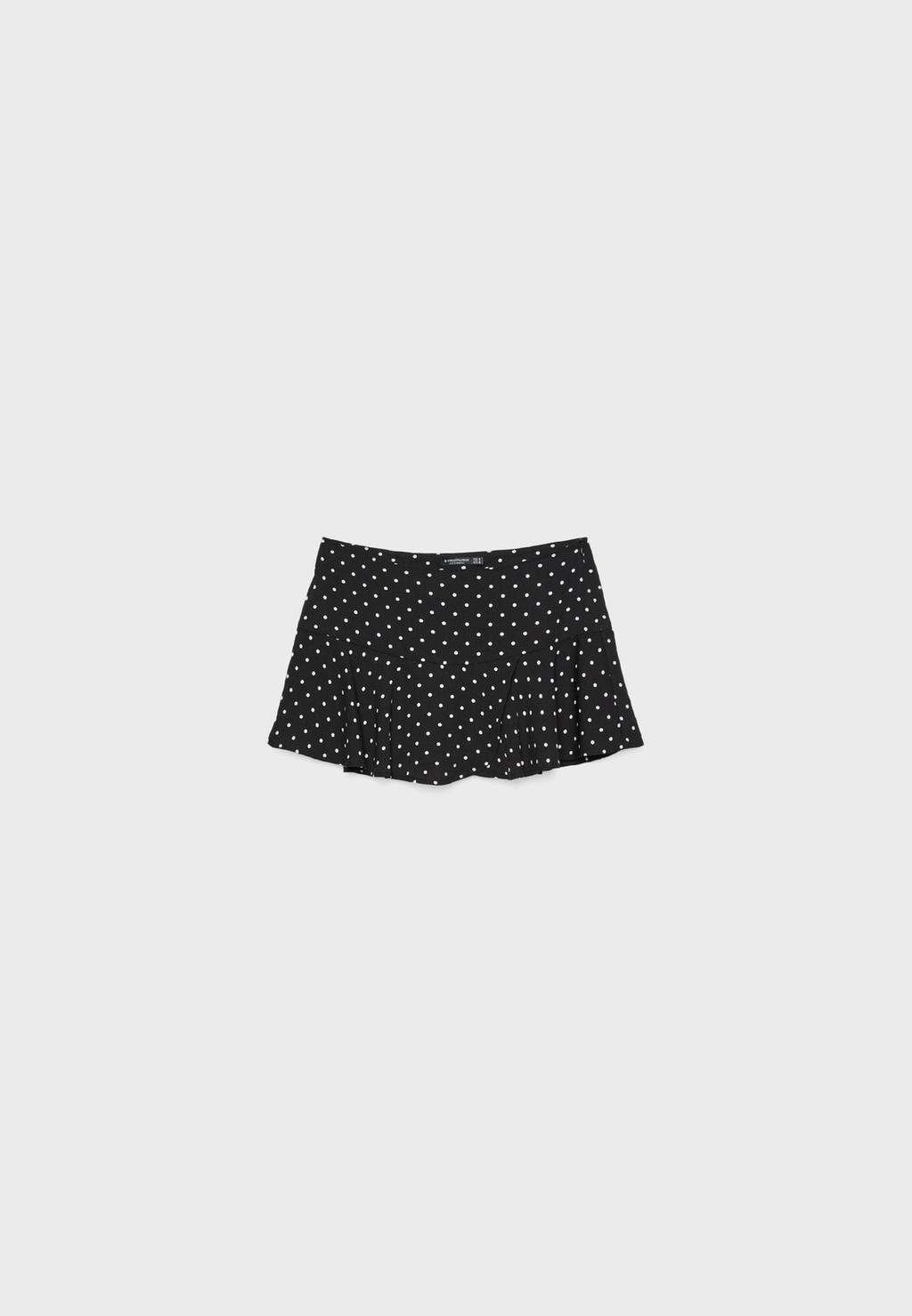 Falda pantalón fluida volantes