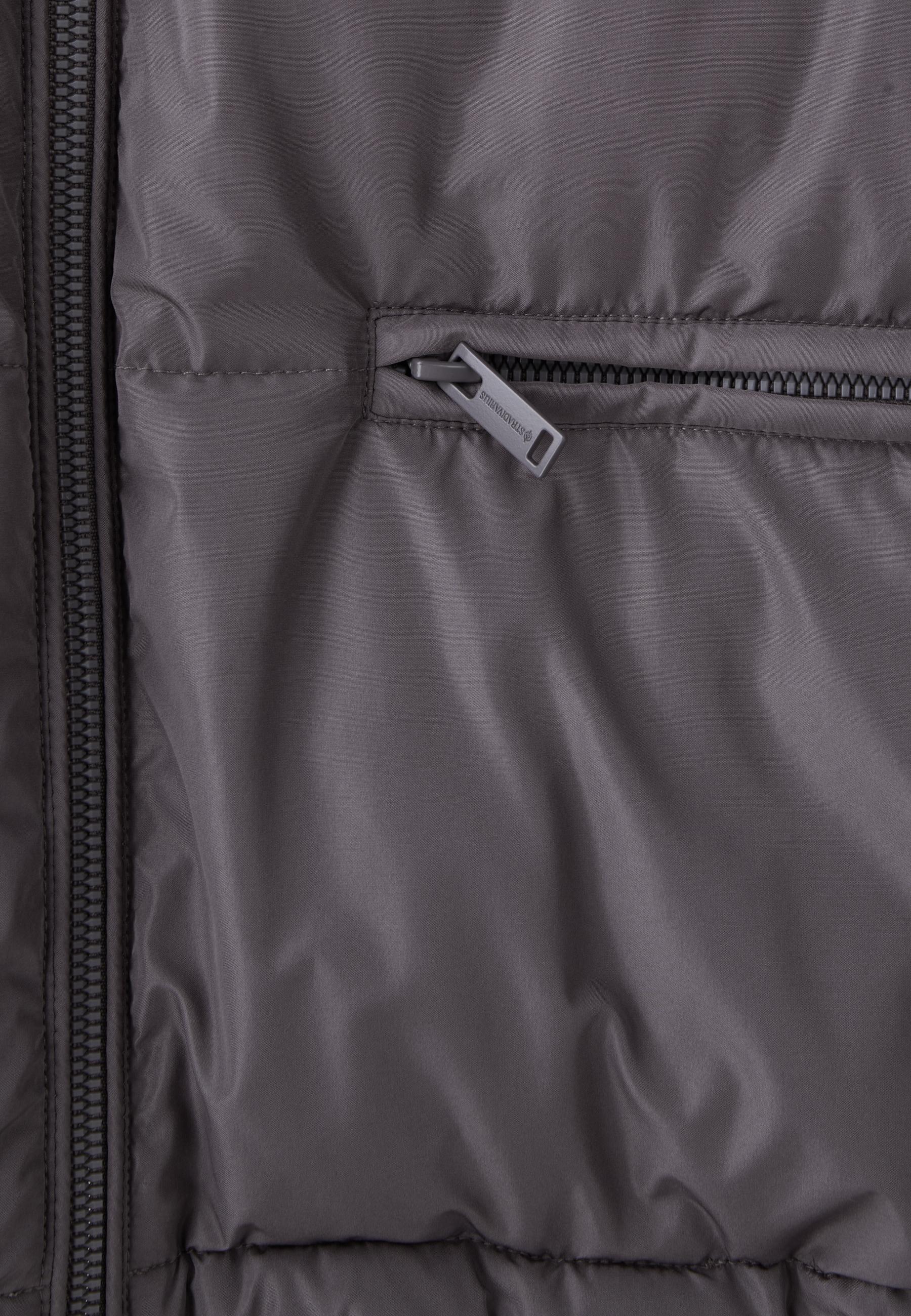 Basic hooded puffer jacket — Dark grey