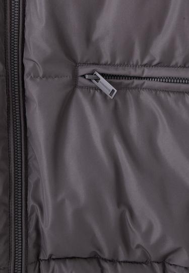 Basic hooded puffer jacket — Dark grey 9