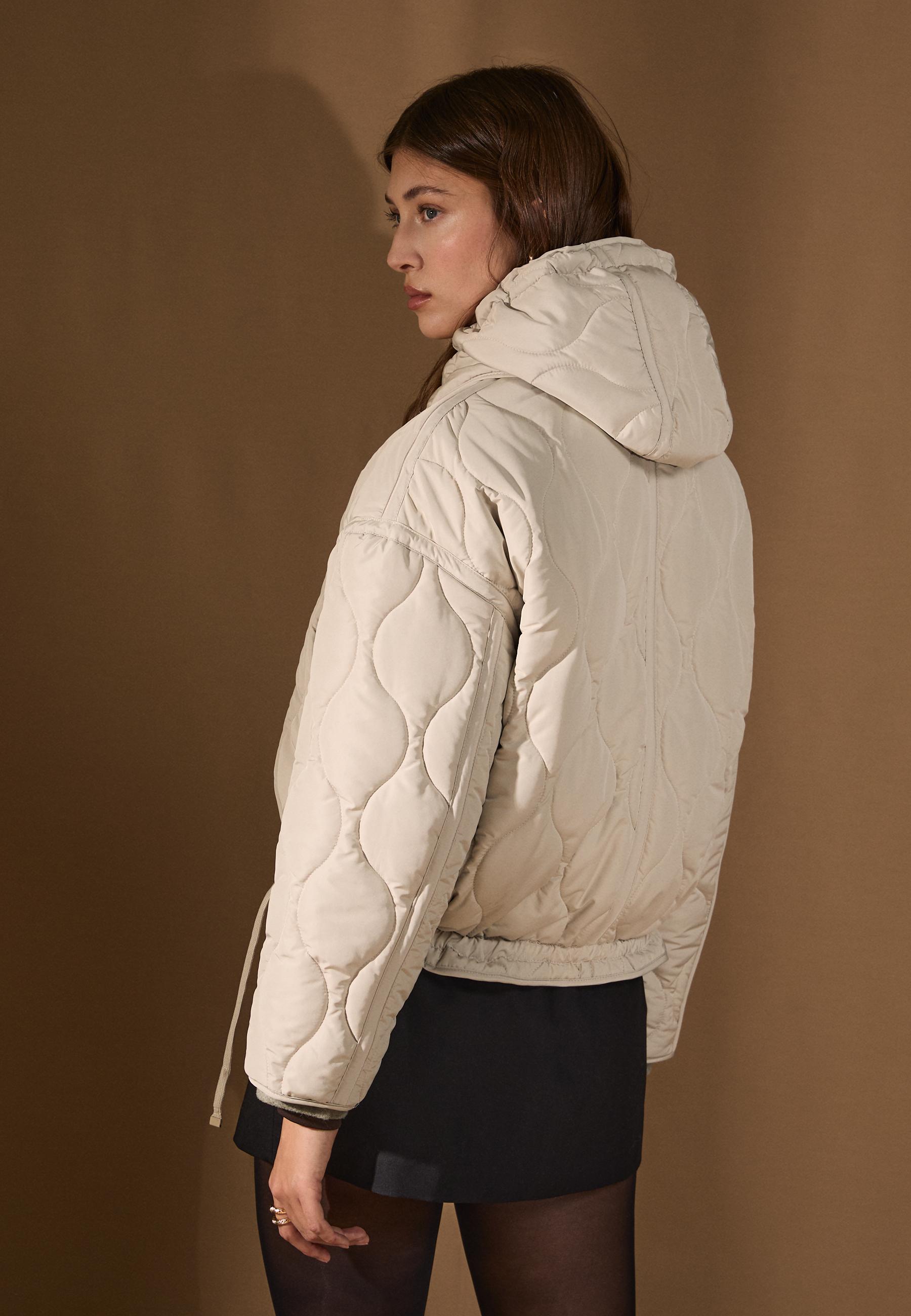 Hooded puffer jacket — Ice