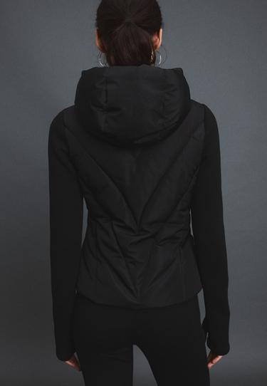 Neoprene sleeve quilted jacket — Black 5