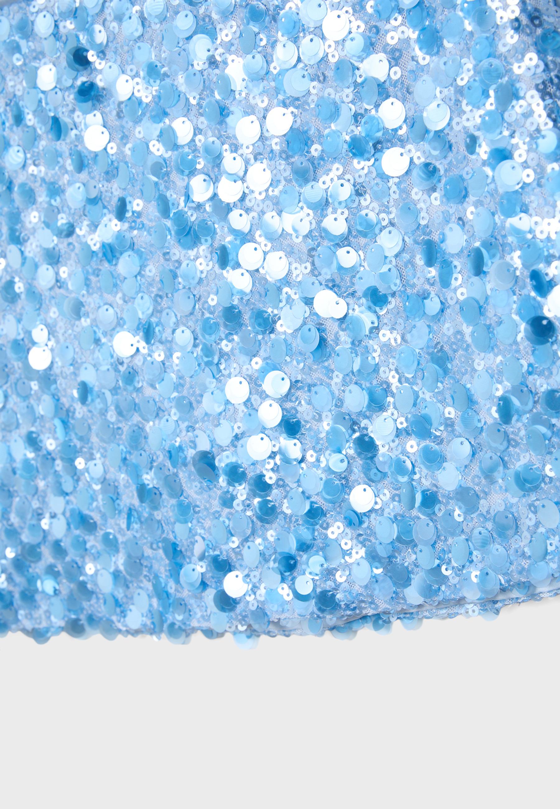 Sequin mini skirt — Blue