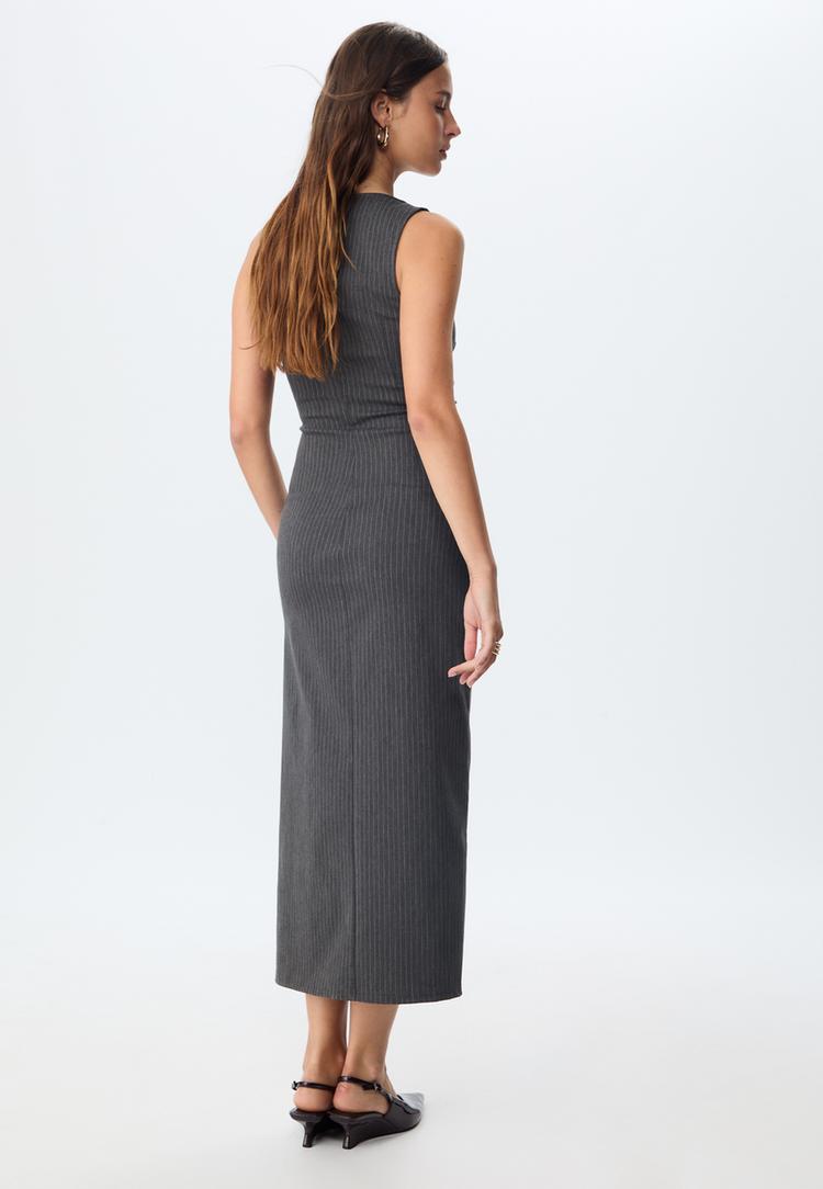 vestido midi rayas