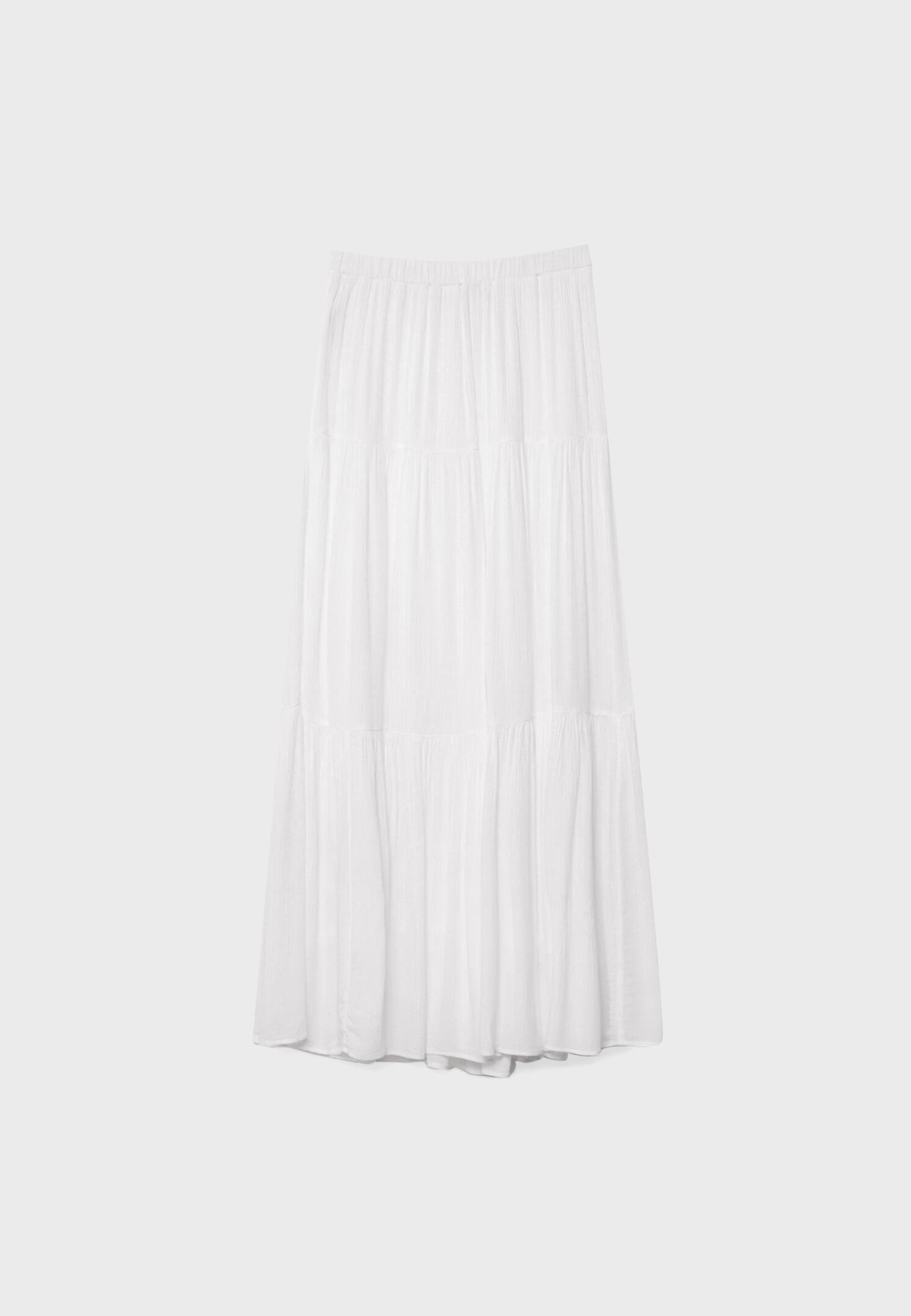 Boho midi skirt — White