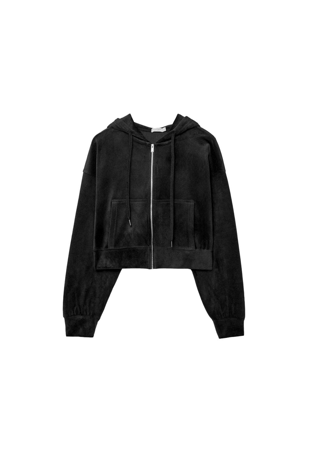 Sudadera cremallera terciopelo