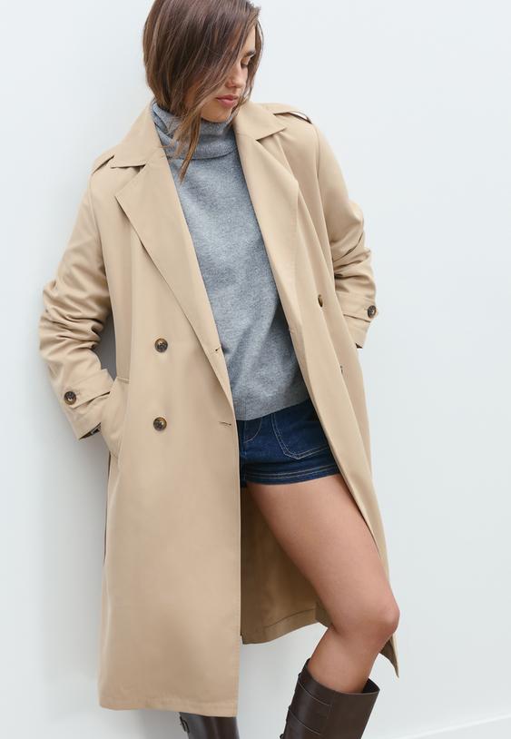 long flowing trench coat